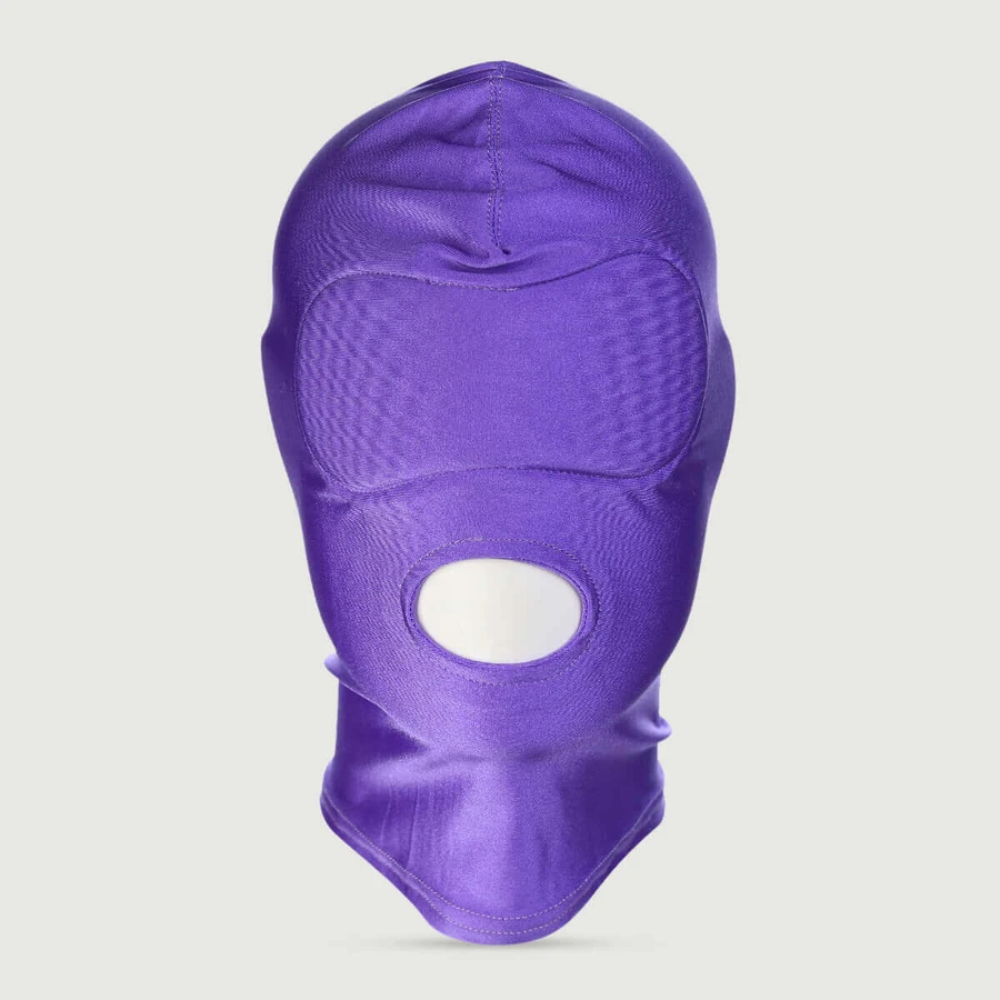 Capucha mediana con abertura para la boca - Morado