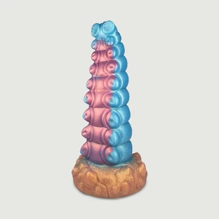 Silikon Octopuss Skin Dildo 20 x 5,3 cm - Blau