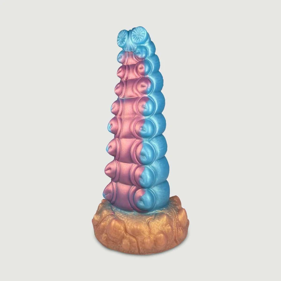 Silikon Octopuss Skin Dildo 20 x 5,3 cm - Blau