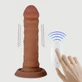 Consolador Realista Vibrador de Silicona Plegable de 22 cm con Ventosa - Carne