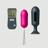 Genialer geheimer ferngesteuerter vibrierender Butt Plug - Rot/Schwarz