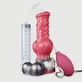 The Furry Silicone Dildo With Ejaculation & Suction Cup 21 x 7,5 cm - Red