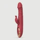 Vegas Ribbed Thrusting Silikon Vibrator mit Bulge Tip - Rot