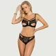 Exquisite Lace Appeal Diepe V Mini Temptation BH Set - Zwart - Eén Maat