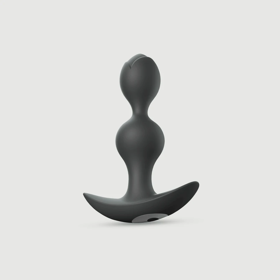 Twinny Bud Vibrating Butt Plug - Black