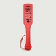 Domme Series Leather Paddle With BITCH Cutout - Red