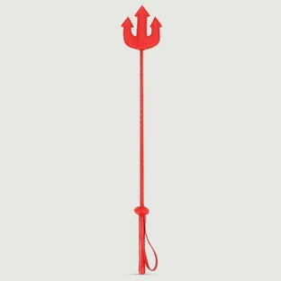Dreizack Peitsche 65 cm - Rot