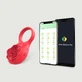 The Flower Clit App Based Silicone Cock Ring Vibrating With Clitoral Stimulator - Rouge
