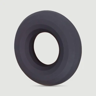 The Perfect O Liquid Silicone Flexible Cock Ring 40 mm - Schwarz