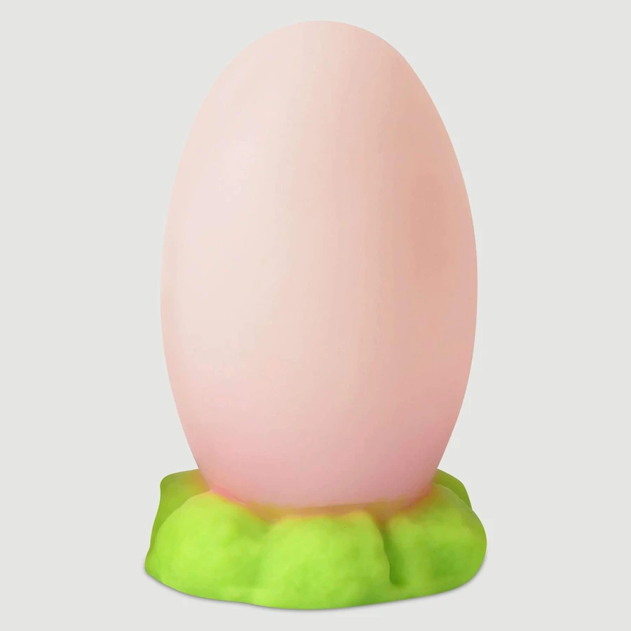 Grote siliconen eierstekker met zuignap 16,5 x 9 cm - Roze