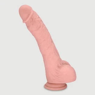 Boris 23 cm Realistischer Silikon Dildo mit Kugeln & Saugnapf - Fleisch