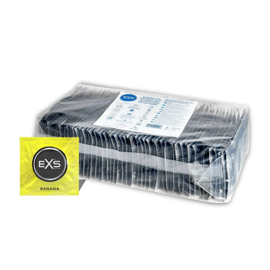Préservatifs EXS aromatisés à la banane - 100 pièces