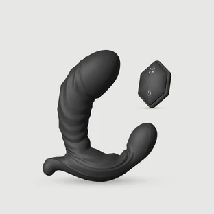 Ultimate Expand Remote Controlled Expandable Prostate Vibrator - Black