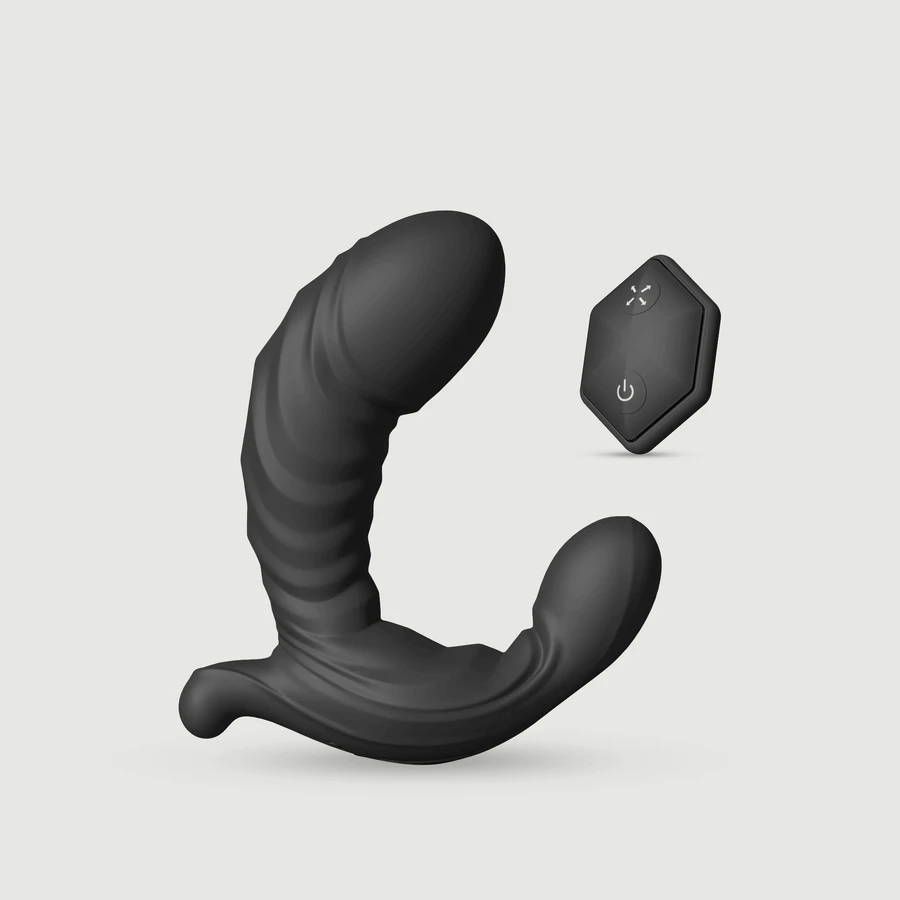 Ultimate Expand Remote Controlled Expandable Prostate Vibrator - Black