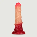 Consolador de silicona con ventosa Kawal Dragon 20 x 5,5 cm - Rojo