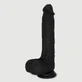 Vander 22,5cm Gode réaliste en silicone avec boules et ventouse - Noir