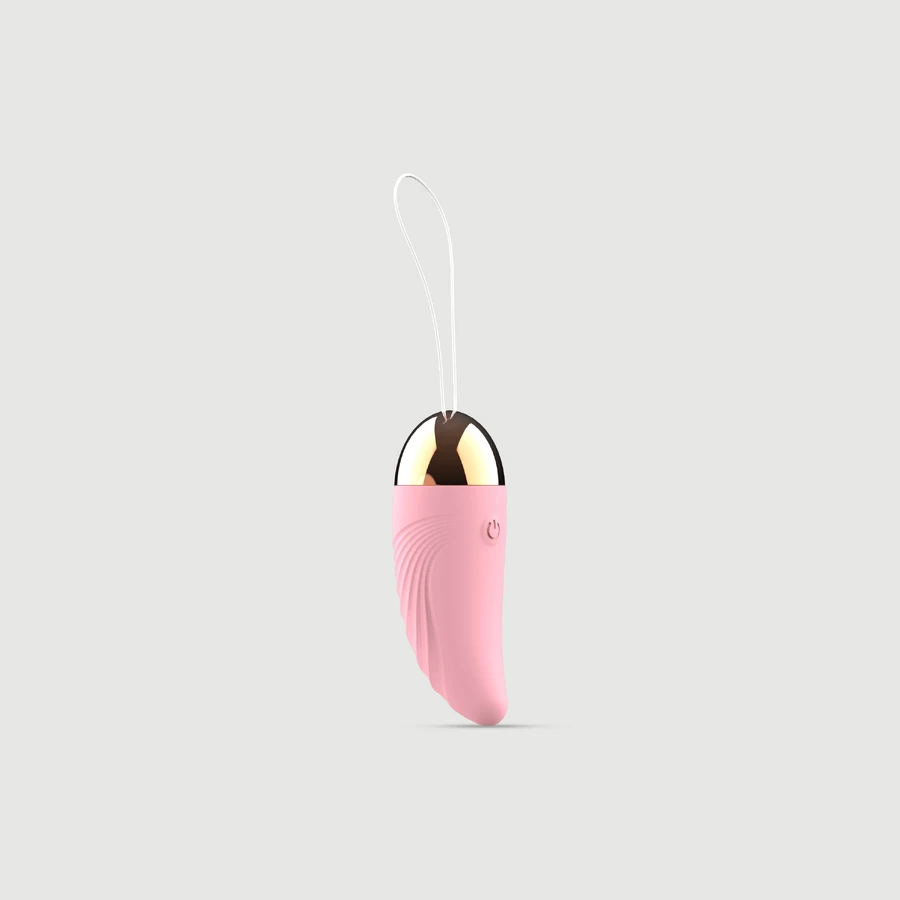 Gekrümmter Delight Silikon Handvibrator mit Kugel - Rosa
