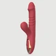 Lusty Premium Thrusting Silicone Rabbit Vibrator cu aspirație clitoridiană - Roșu