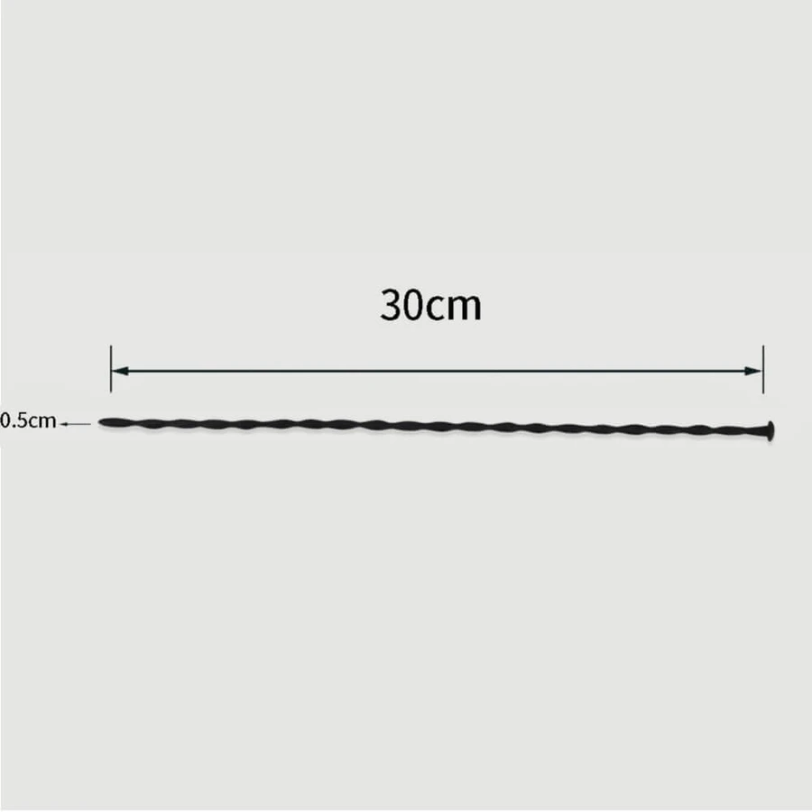300 x 5 mm Silicone Urethral Sound - Noir
