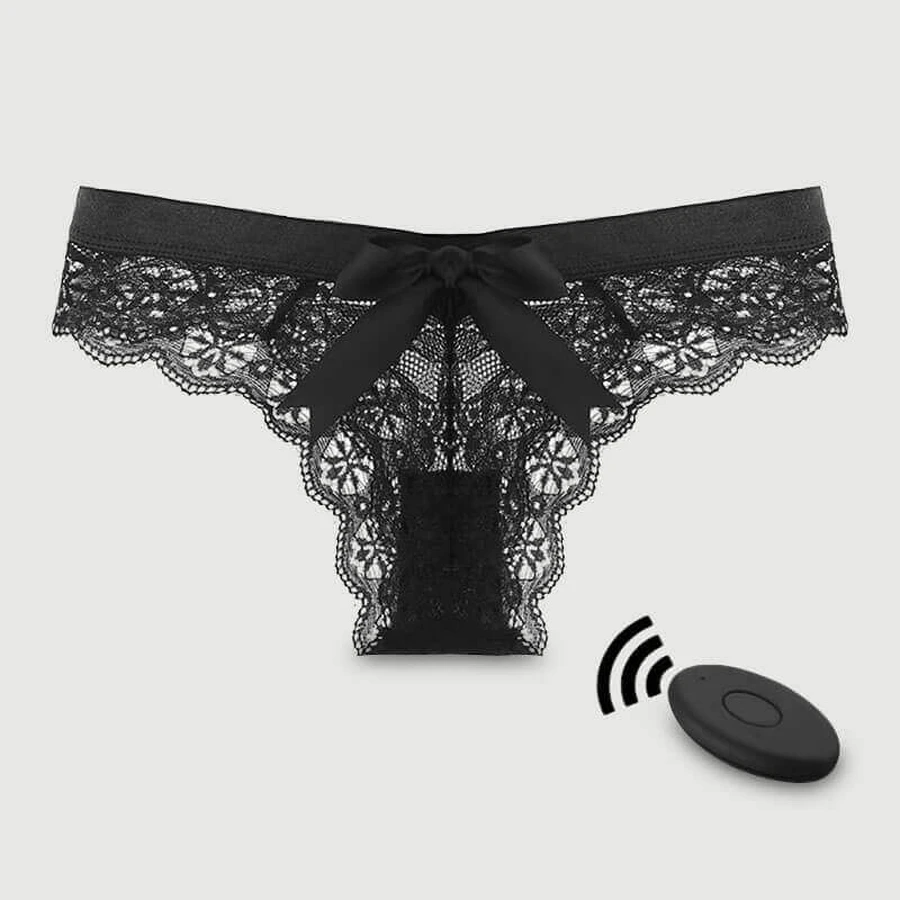 Roman Remote Controlled Panty Powerful Bullet Vibrator - Black