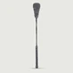 Leather Crop With Braided Handle &amp; Curved Tip 46,5 cm - Black