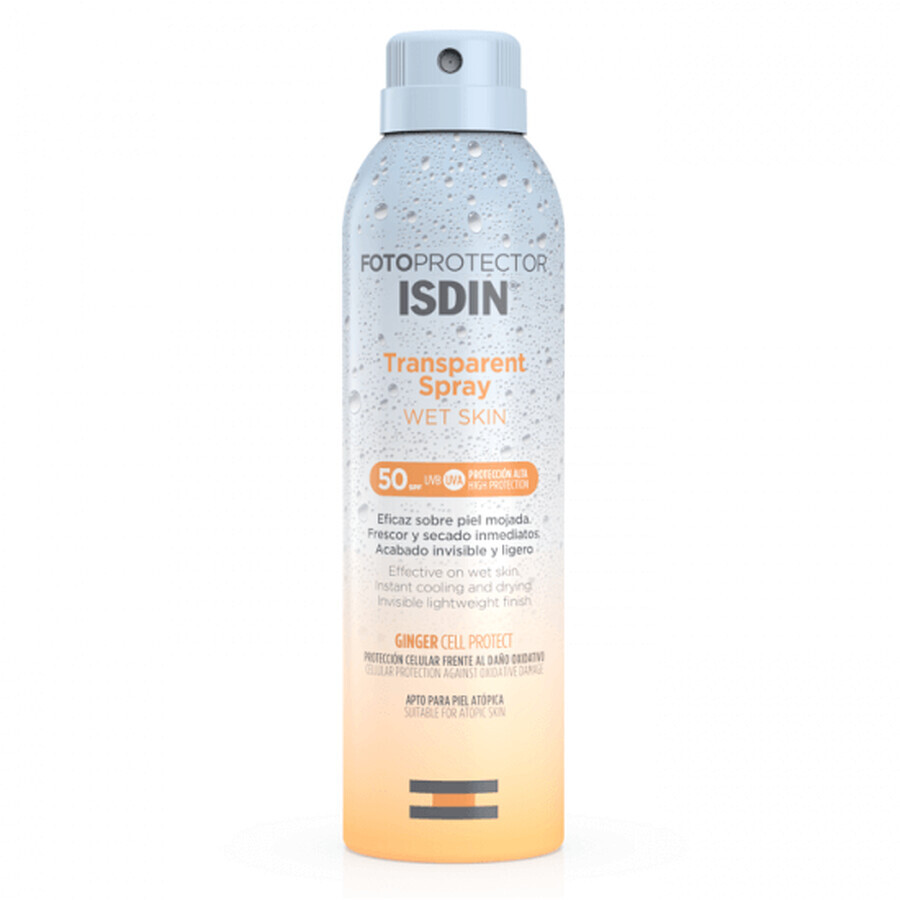 Isdin Wet Skin Transparent Sun Protection Body Spray, SPF 50, 250 ml
