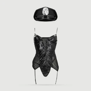 Sexy Policewoman Costume - Black - Small/Medium