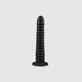 Deep Fuck Gerippter Flexibler Flüssig-Silikon-Dildo 27 x 3,7 cm - Schwarz