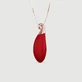 Liquid Silicone Luxury Rose Necklace Mini Vibrator - Red