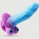 Schlangenhaut Silikon Dildo mit Kugeln &amp; Saugnapf - Blau