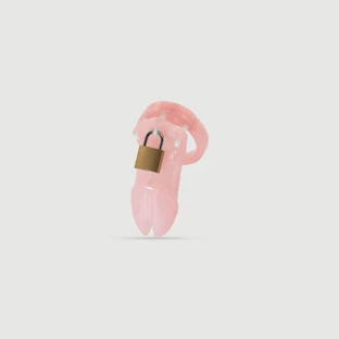 Lock My Cock Cage de chasteté longue avec serrure - rose