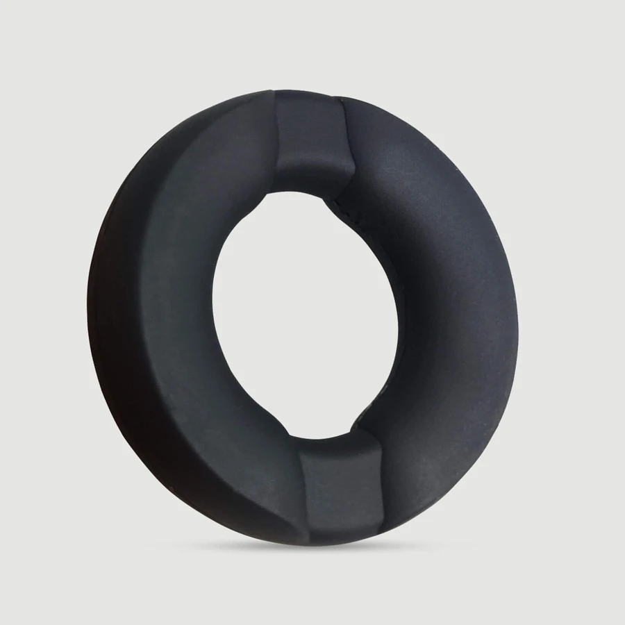Anillo para el pene de silicona flexible con nudo duro 40 mm - Negro