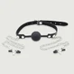 Ball Gag With Nipple Clamps - Black