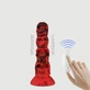 The Walking Dead Medium op afstand bedienbare realistische siliconen vibrator met zuignap - Rood