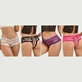 Plus Size Open Crotch Floral Lace Panty 4 in 1 - Large/X-Large