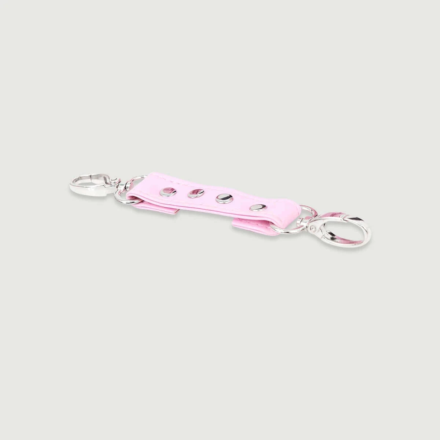 Leather Connector Bar For Wrists Or Ankles - Pink