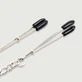 Nipple Clamps With Adjustable Pressure &amp; Chain - Silver