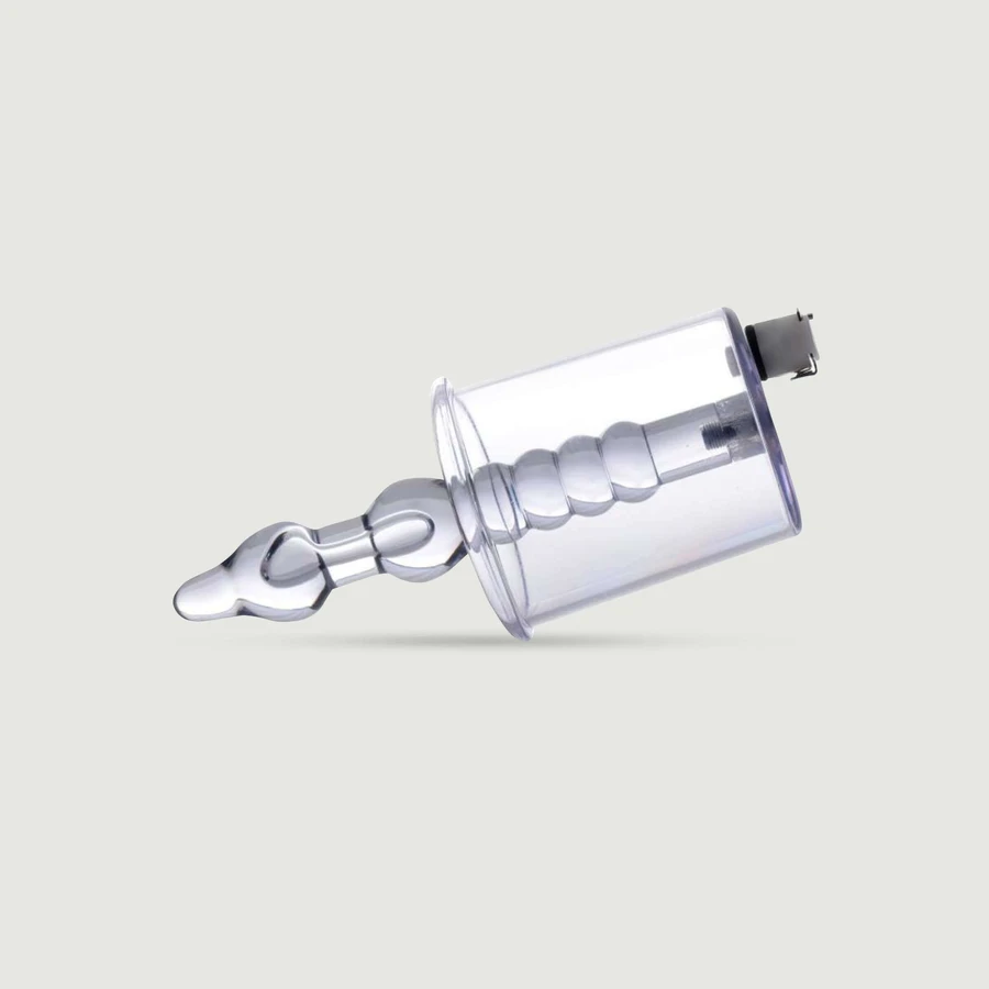 Aspirateur Anal Rosebud avec tige perlée - Transparent