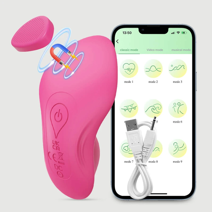Kenna App Controlled Panty Silicone Wearable Vibrator - Rose