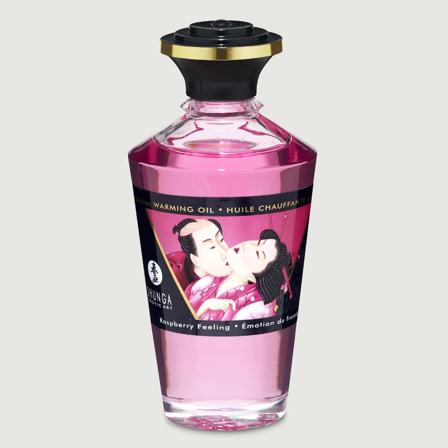 Shunga Aphrodisiac & Kisssable Warming Oil Rasperry Feeling - 100 ml