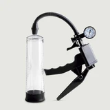 Pompe à pénis Pump It Up avec manomètre - Transparent