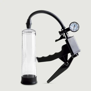 Pump It Up Penispumpe mit Manometer - Transparent