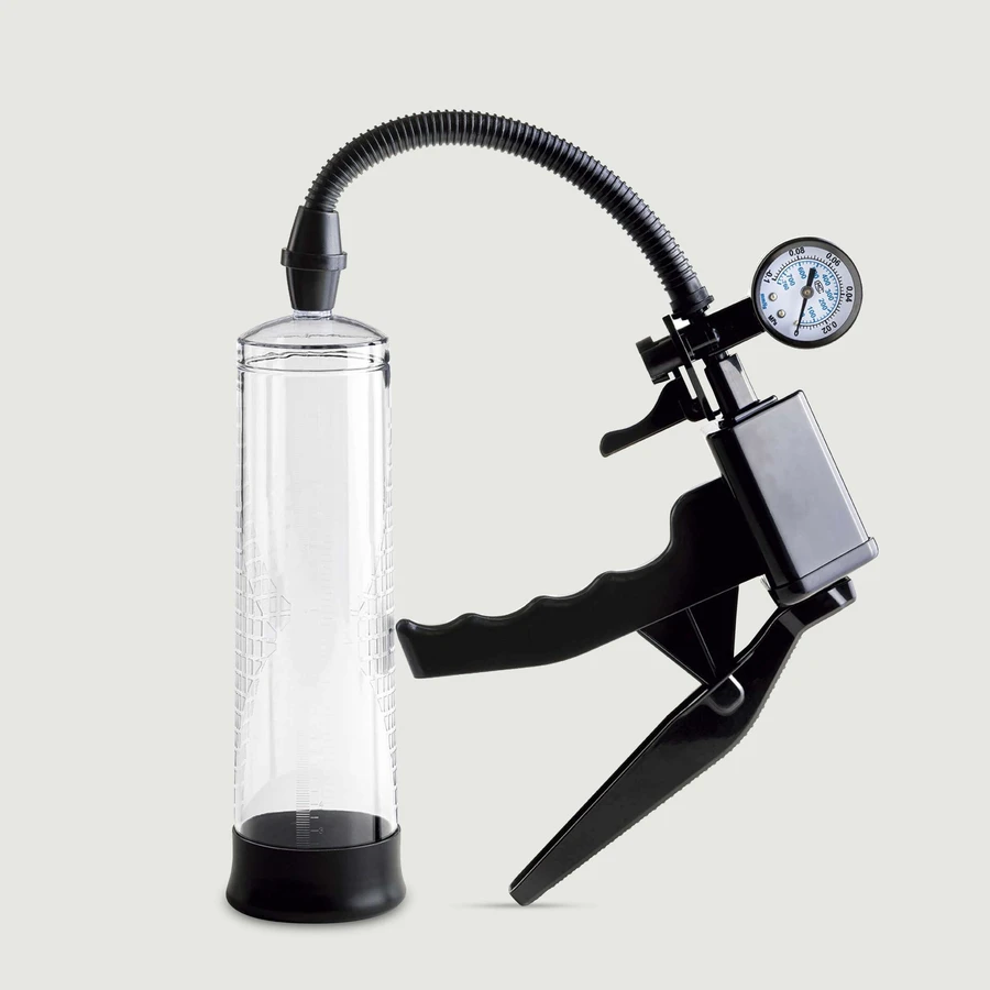 Pump It Up Penispumpe mit Manometer - Transparent