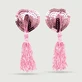 Pailletten Nippel Pasties mit Quasten - Rosa