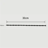 300 x 6 mm Silicone Urethral Sound - Black