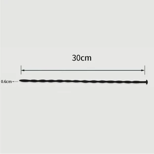 300 x 6 mm Silikon-Urethral-Schall - Schwarz