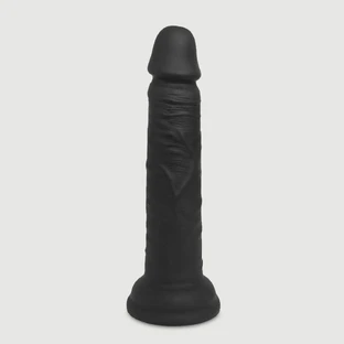 Ari 19 cm Realistischer Silikon Dildo mit Saugnapf - Schwarz