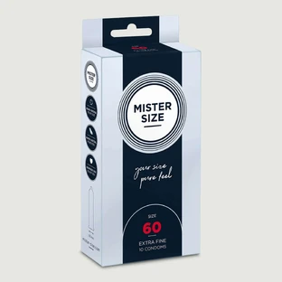 Préservatifs Mister Size Pure Feel 60 mm - 10 pièces