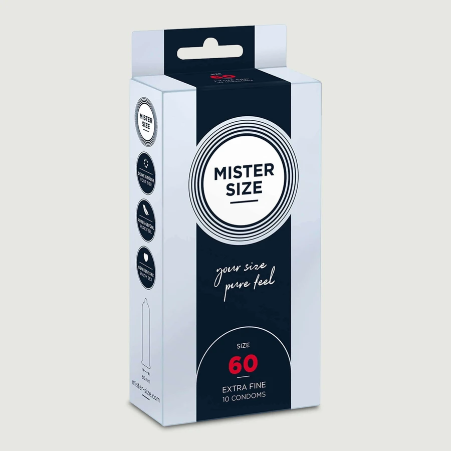 Préservatifs Mister Size Pure Feel 60 mm - 10 pièces