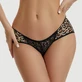 Culotte femme sexy en dentelle et soie glacée - Imprimé animal - Taille unique
